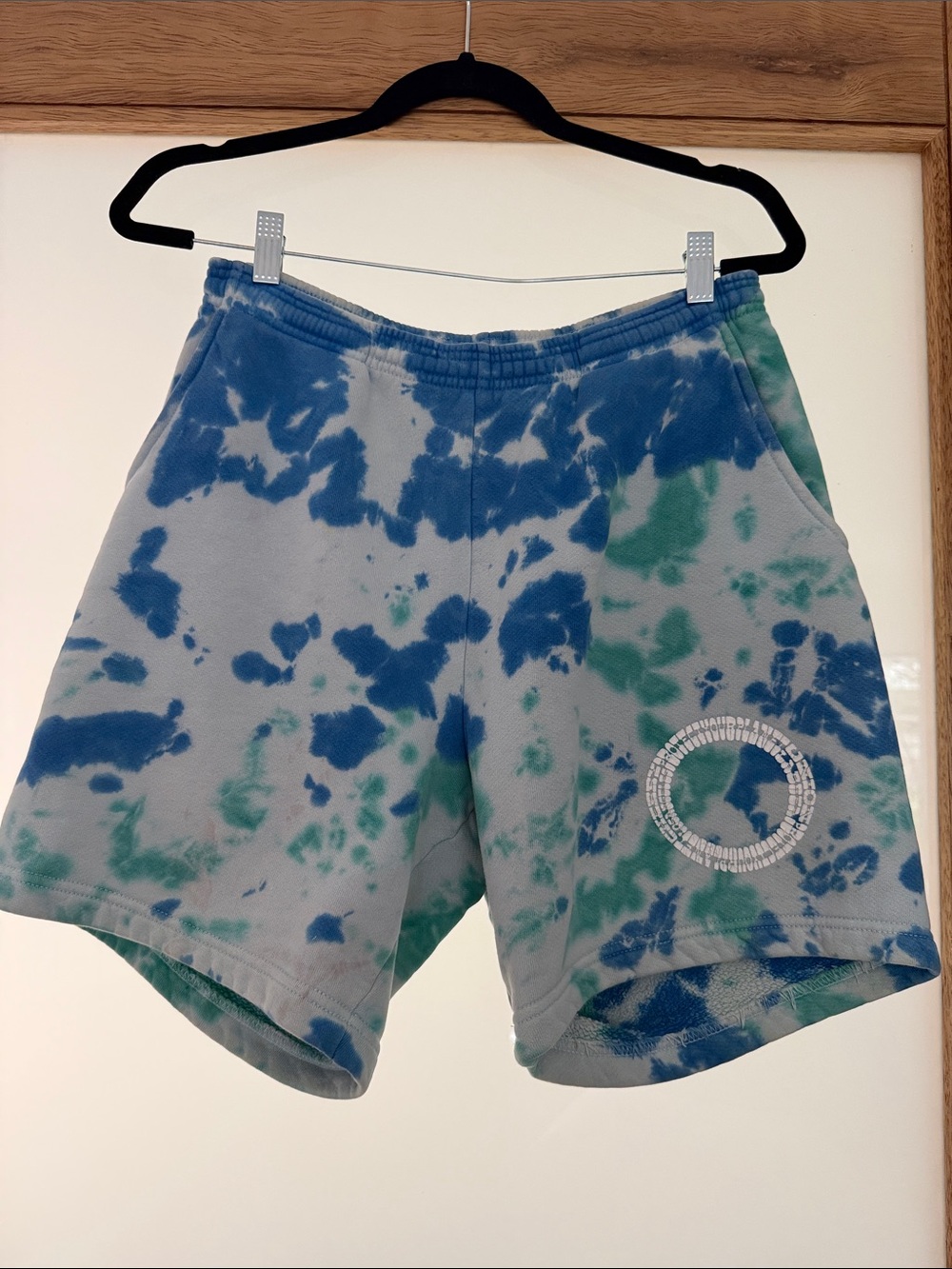 Cherry LA Tie-Dye Blue & Green Men’s Sweat Shorts